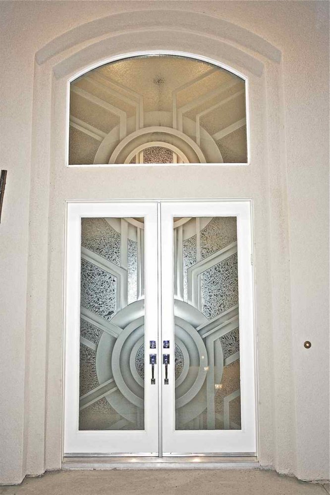 Contemporary Frosted Glass Doors Create Obscurity thru Art! - Sans Soucie