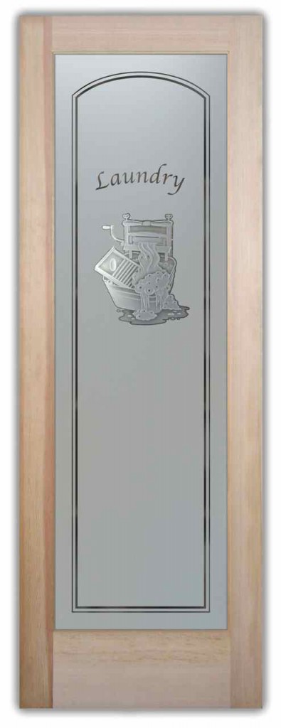 Laundry Room Doors with Custom Frosted Glass Door Inserts - Sans Soucie ...