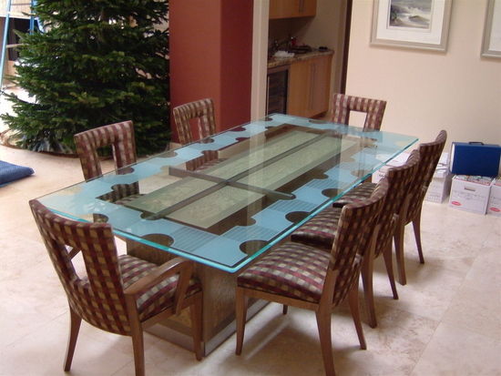 Dining table glass deals design