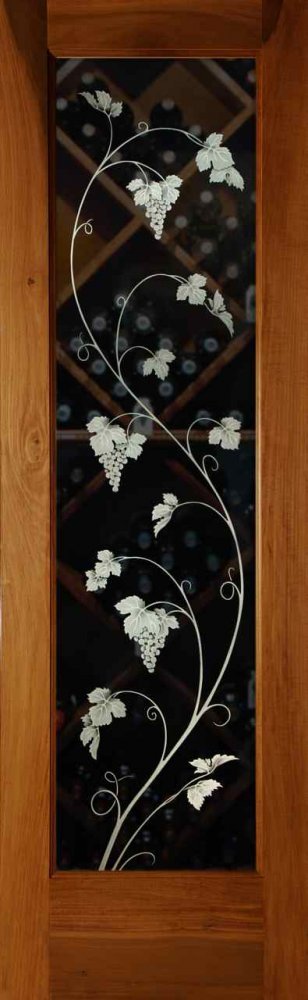 Wine Cellar Doors with Frosted Glass Designs Sans Soucie Art Glass