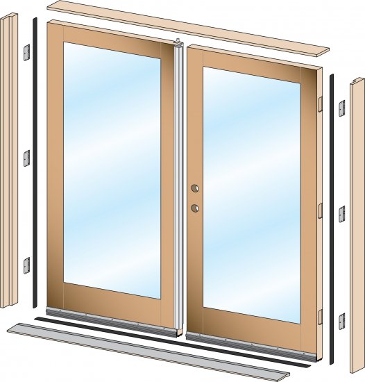 exterior glass doors prehung