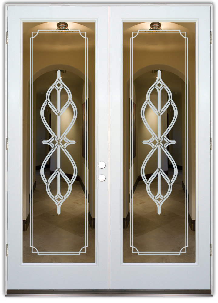 frosted glass front doors vintage