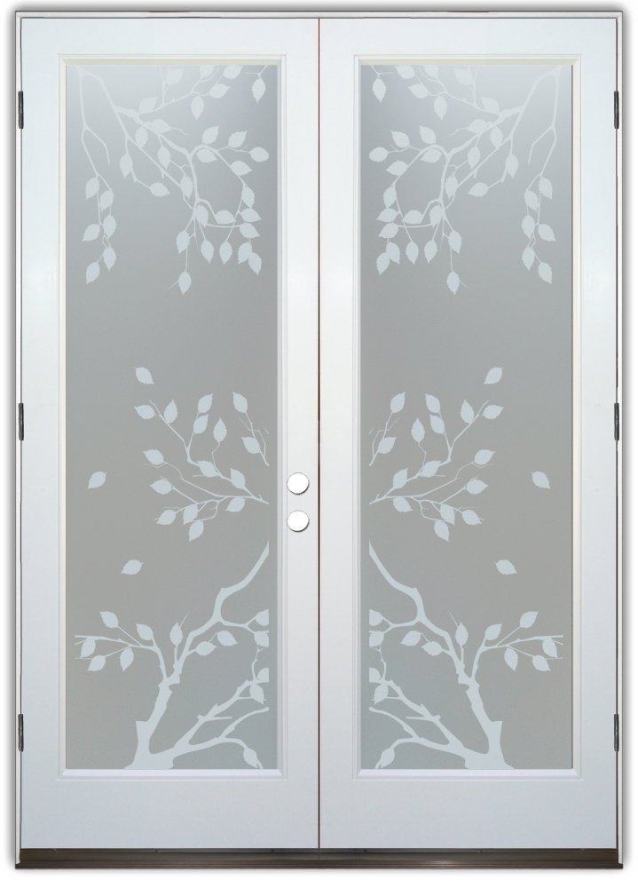 frosted glass front doors cherry tree