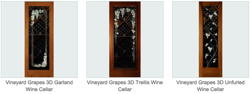 Wine cellar glass doors from Sans Soucie