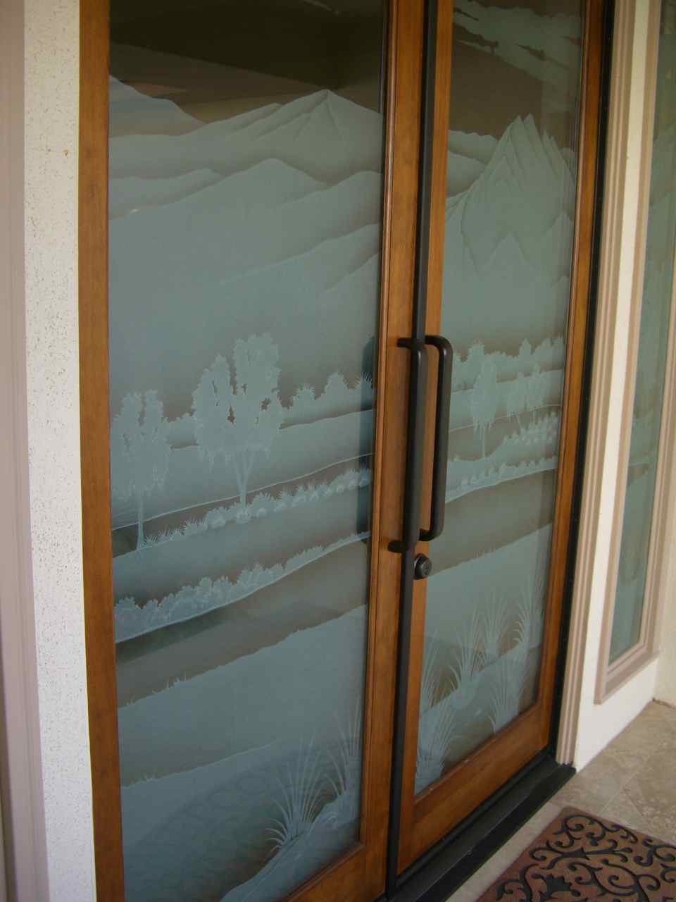 frosted glass doors