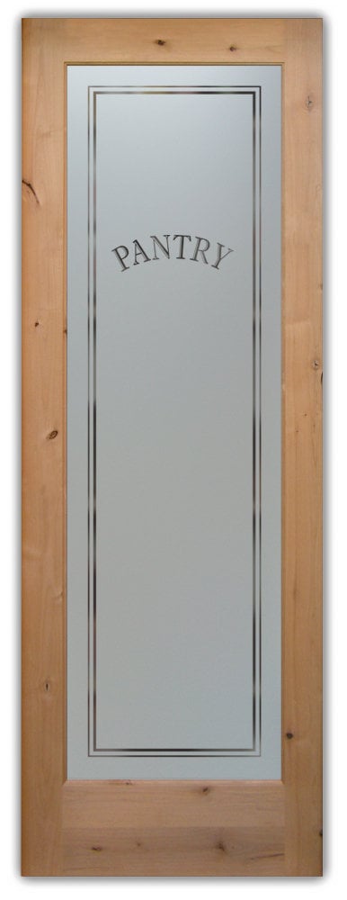 frosted glass pantry door knotty alder