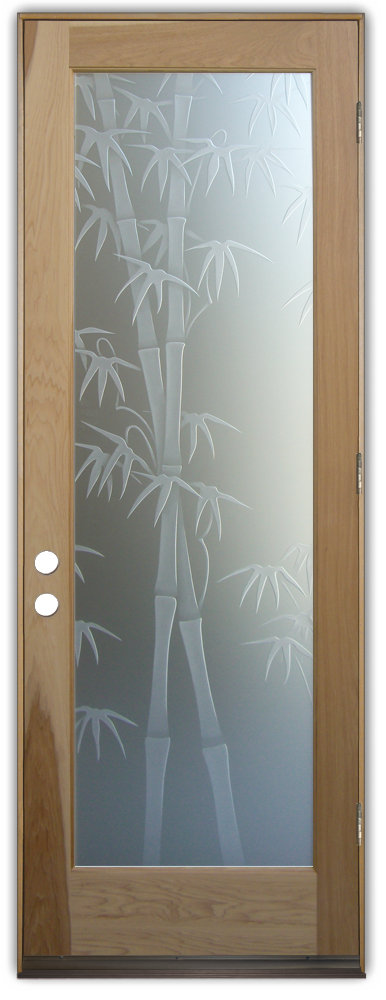 glass front entry doors bamboo