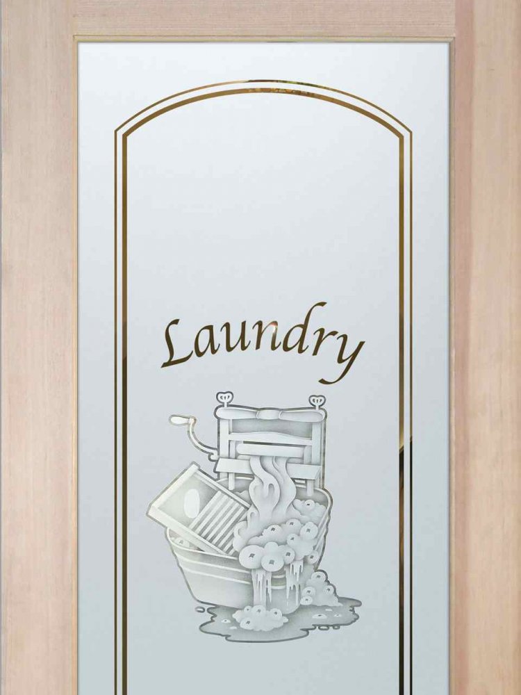 laundry room door frosted glass thru the wringer design
