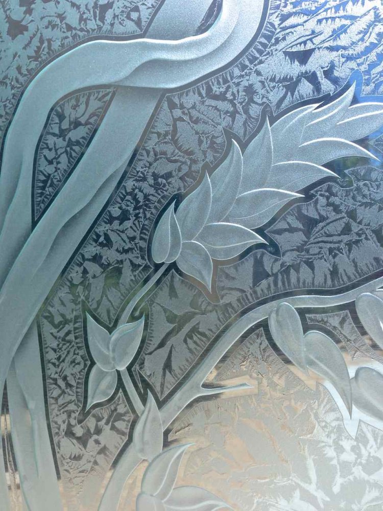 glass entry doors etched reeds Positive glass entry doors etched reeds