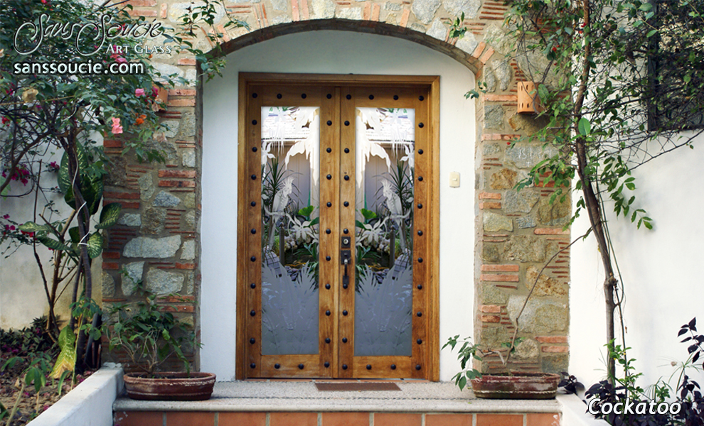 exterior glass doors etched sleek arcs Positive exterior glass doors etched sleek arcs