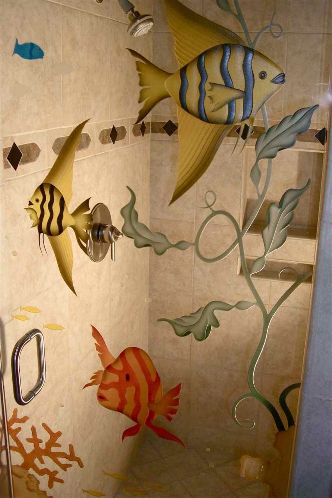 Etched 2D Glass Partition