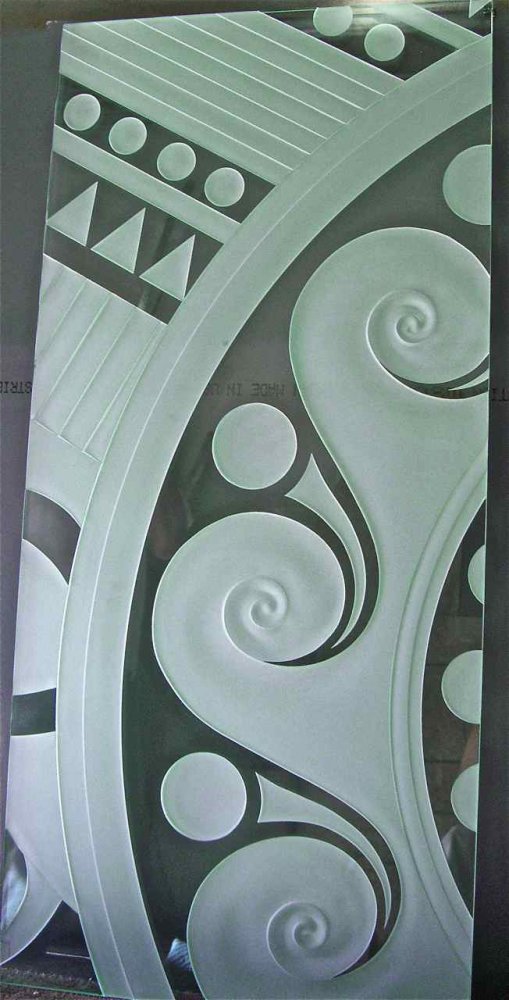 Etched Door Entry Glass