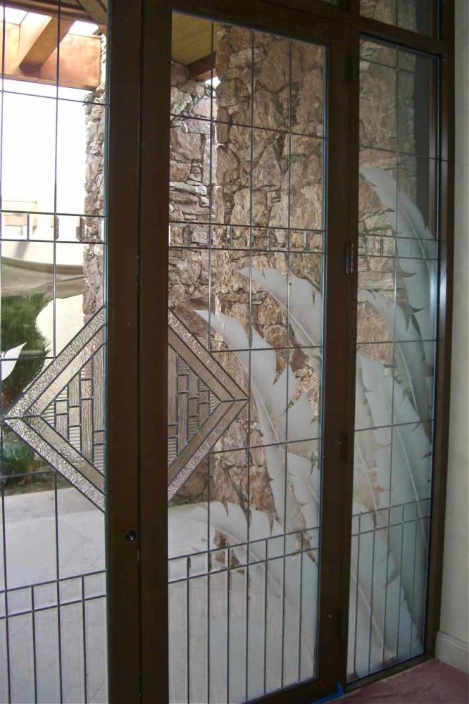 Etched Carved Painted Glass Windows Sans Soucie