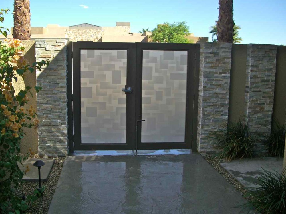 glass doors front frosted paradise