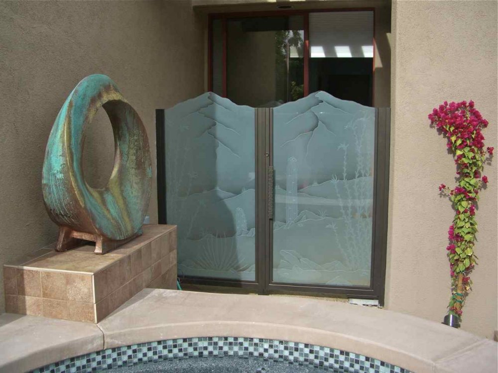 Hibiscus 2D Misted w- Hummingbirds Sans Soucie painted glass doors floral hummingbirds