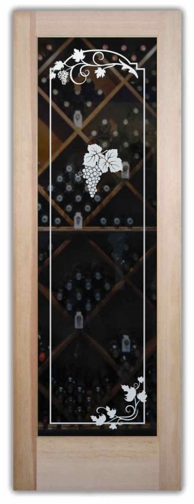 Palm Sunset 2D Private Sans Soucie Art Glass etched glass doors palm trees sunset