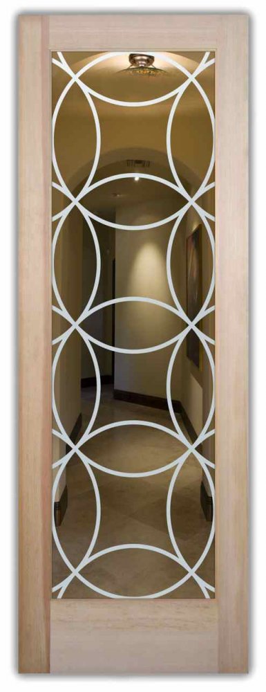 Crcls Intrsctg Interior Doors W Glass Etching Art Deco Style