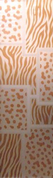 Handmade Sandblasted Frosted Glass Entry Insert for Private Featuring a Wildlife Design Cheetah Zebra Pattern by Sans Soucie