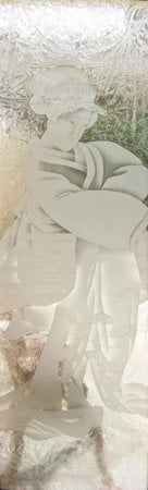 Door Glass Insert with sandblast Frosted Glass Design Art Glass Featuring Sandblast Etched Glass by Sans Soucie