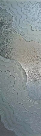 Door Glass Insert with Frosted Glass Abstract Metamorphosis Design by Sans Soucie