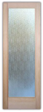 Front Door with a Frosted Glass Eurorain Frost Patterns Design for Semi-Private by Sans Soucie Art Glass
