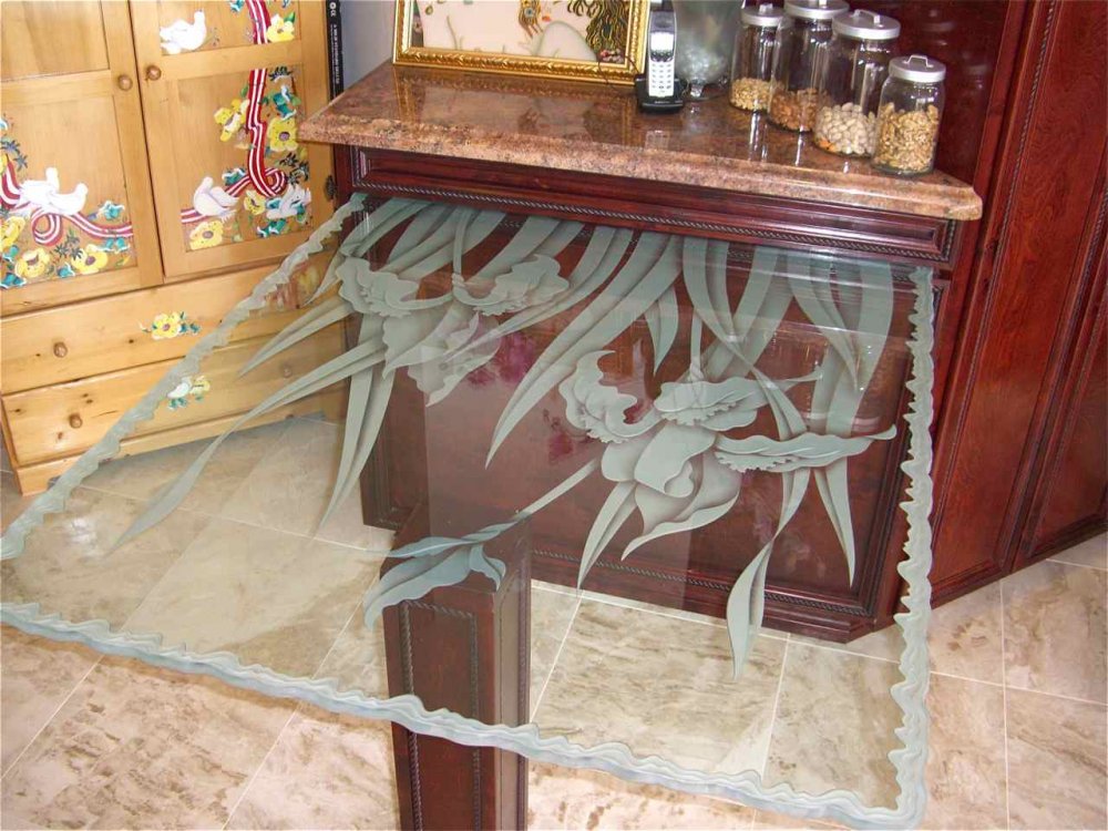 pantry doors glass frosted etched grapes and leaves