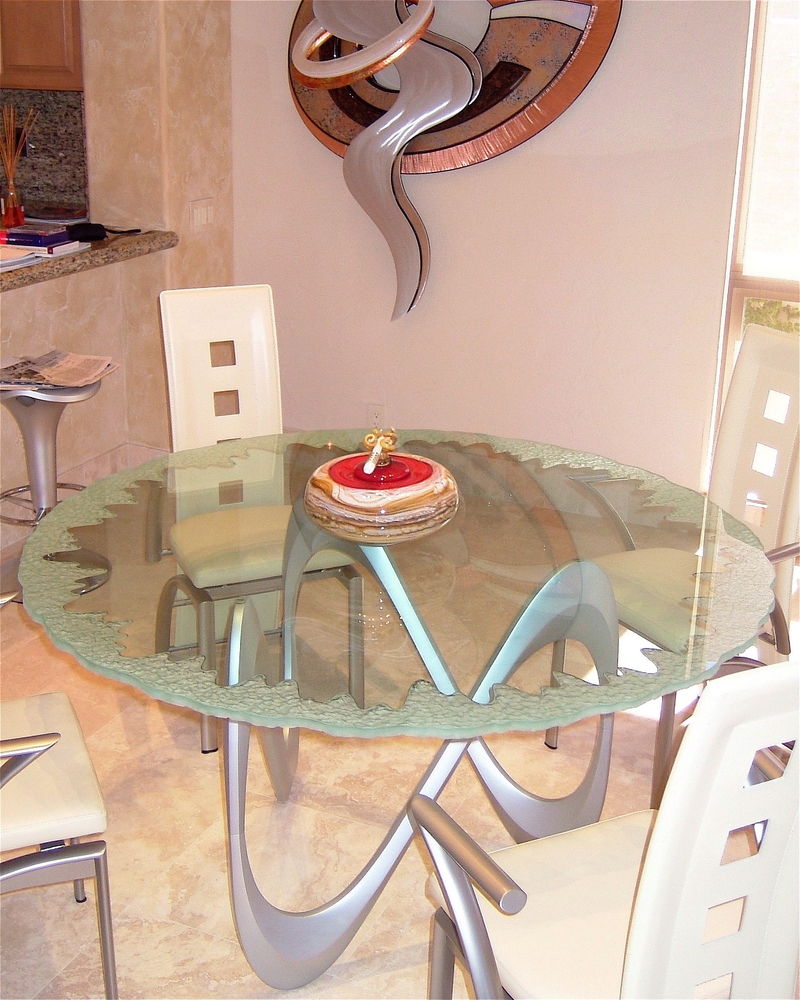 modern frosted glass tabletop