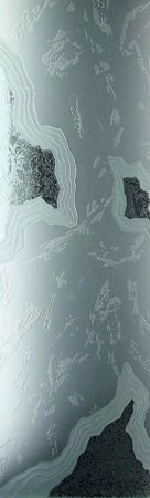 Door Glass Insert with Frosted Glass Abstract Glacier II Design by Sans Soucie