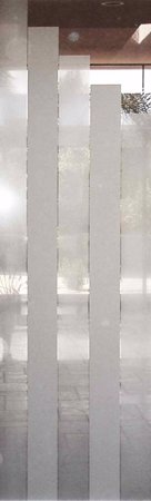 Door Glass Insert with Frosted Glass Geometric Towers Design by Sans Soucie