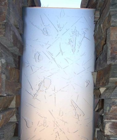 Partition with Frosted Glass Patterns Spatter Large Design by Sans Soucie