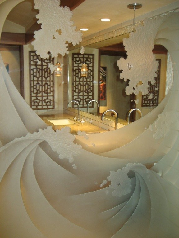 CARVED, SHADED & PAINTED with a Chiseled Irregular Top Edge