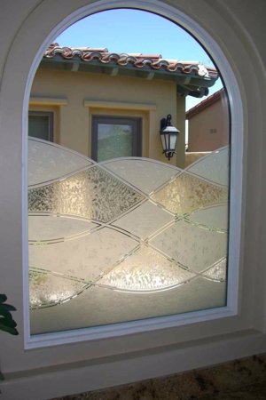 Window with sandblast Frosted Glass Design Art Glass Featuring Sandblast Etched Glass by Sans Soucie