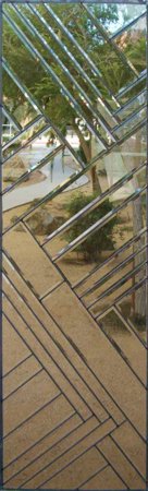Interior Glass Insert with a Frosted Glass Z Bevels Traditional Design for Not Private by Sans Soucie Art Glass