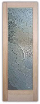 Interior Door with Frosted Glass Abstract Metamorphosis Design by Sans Soucie