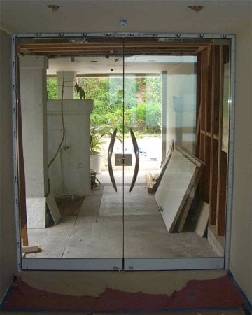 All Glass Front Door with sandblast Frosted Glass Design Art Glass Featuring Sandblast Etched Glass by Sans Soucie