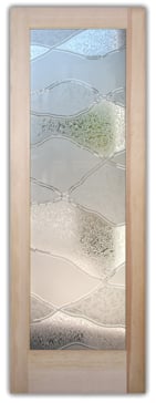 Interior Door with Frosted Glass Abstract Abstract Hills Design by Sans Soucie