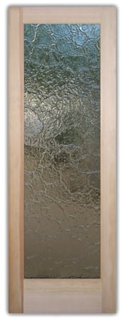 Front Door with a Frosted Glass Glass Stone - Cast Glass CGI Stone Exterior Patterns Design for Semi-Private by Sans Soucie Art Glass