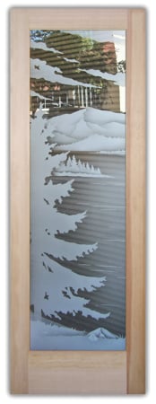 Pantry Door with sandblast Frosted Glass Design Art Glass Featuring Sandblast Etched Glass by Sans Soucie