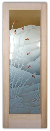 Interior Door with sandblast Frosted Glass Design Art Glass Featuring Sandblast Etched Glass by Sans Soucie