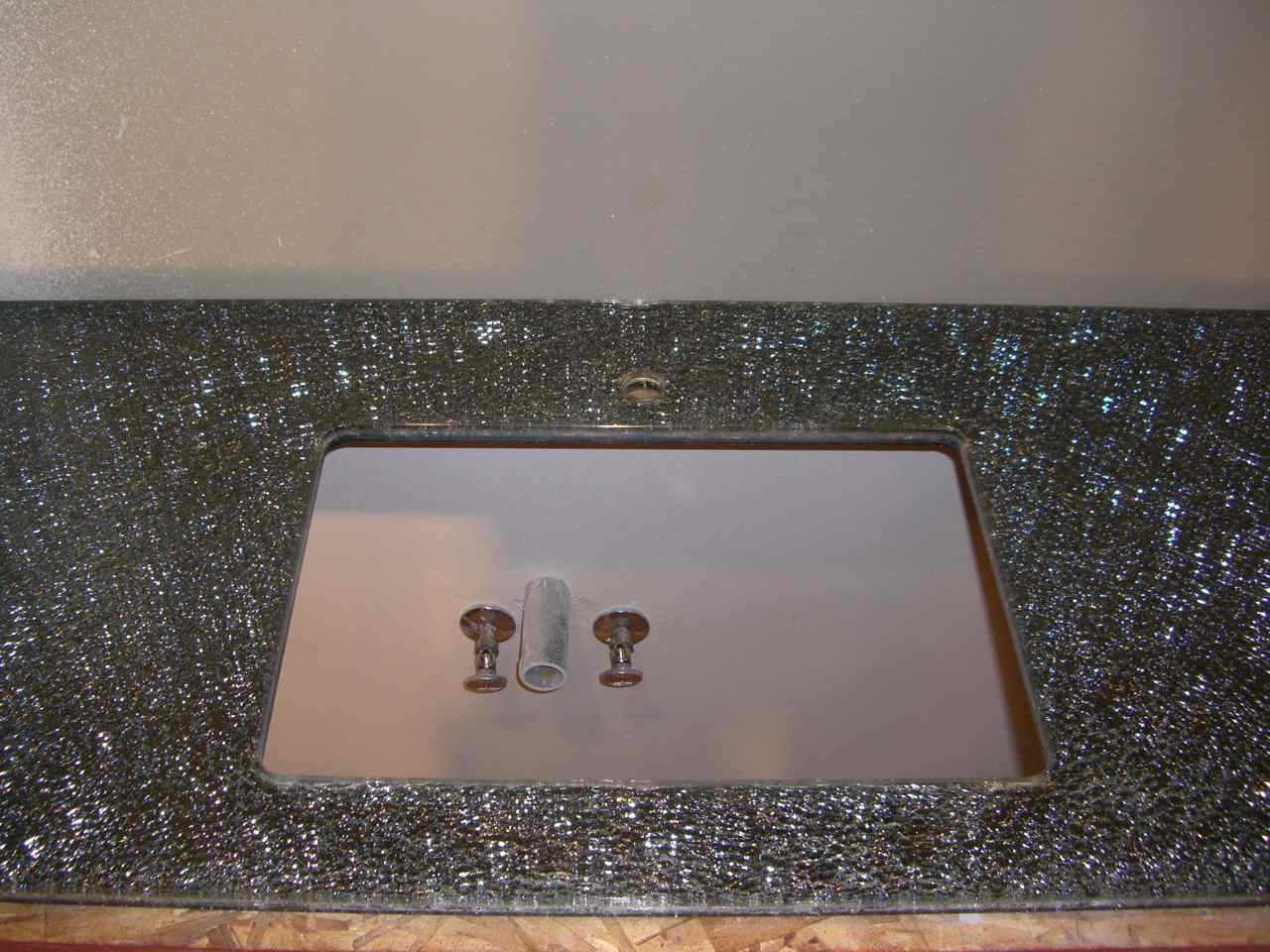 Shattered Glass Vanity Tops grey