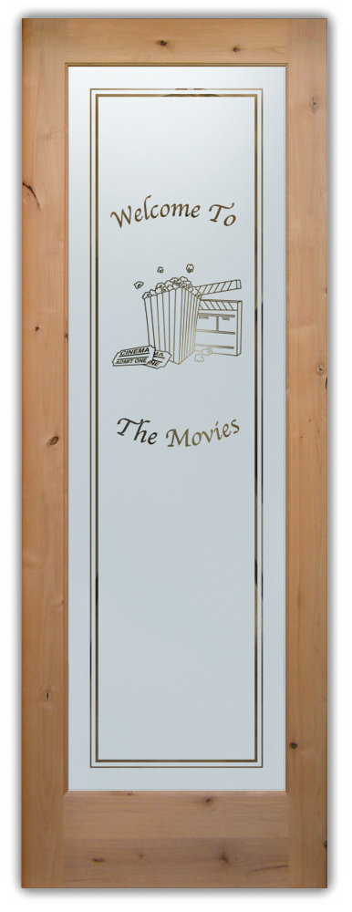 frosted glass theme room theater doors