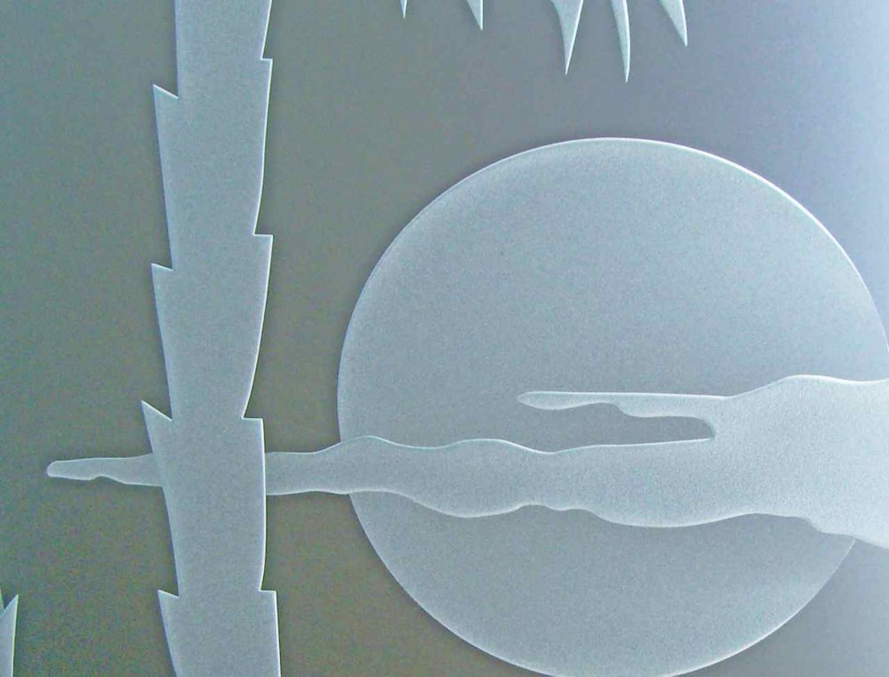 glass etching palm sunset sans soucie