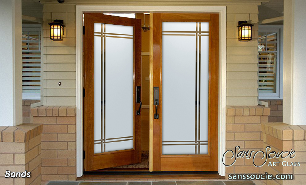 Double Entry Glass Doors With Traditional Sophistication