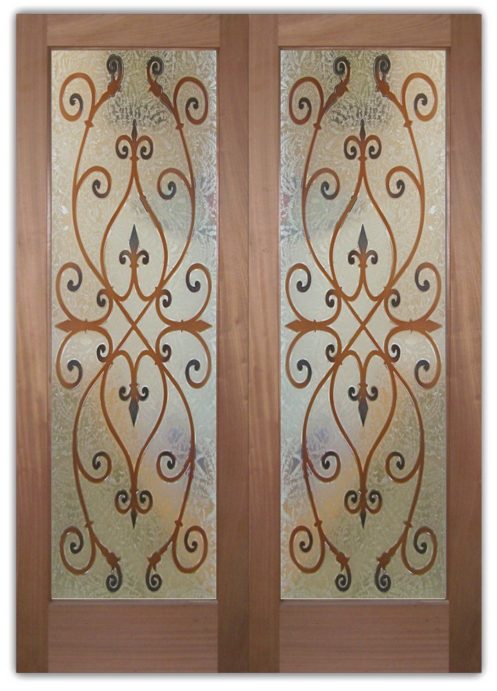 custom etched glass front doors corazones