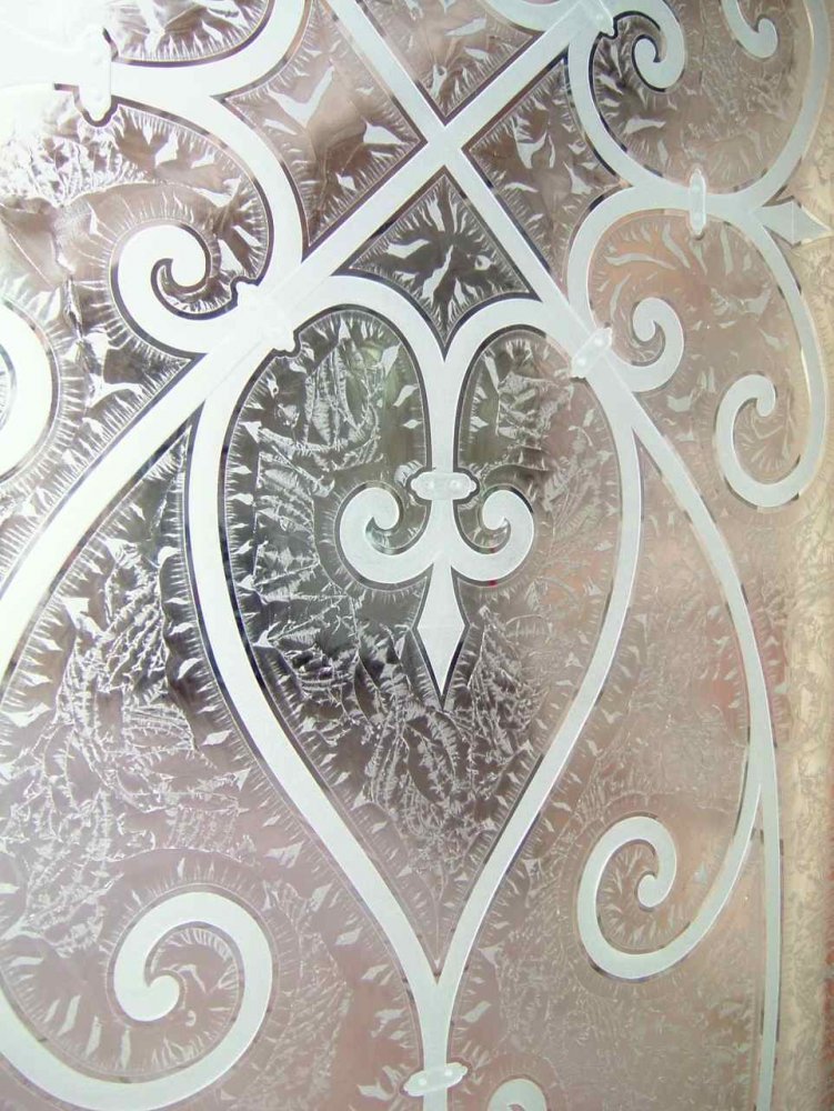 etched glass sans soucie corazones