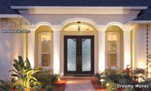 Dreamy Waves Semi-Private 3D Enhanced Clear Glass Front Door Exterior Entry Doors Modern Style Sans Soucie