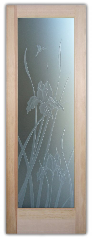 glass front doors carved iris