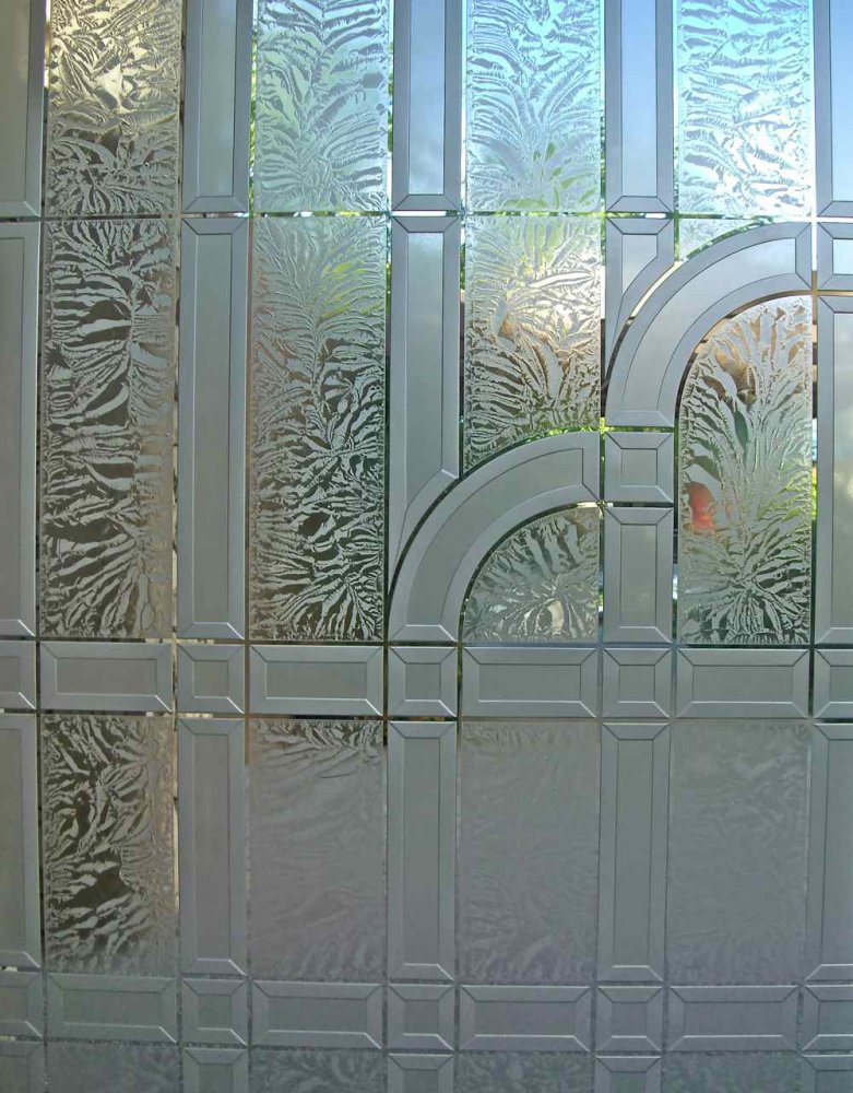 etched glass beveled glass details