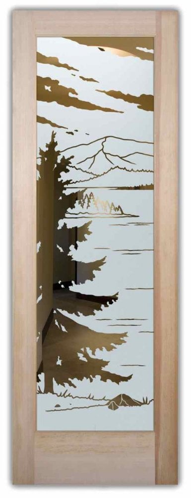 glass entry doors etched glass frosted glass trees