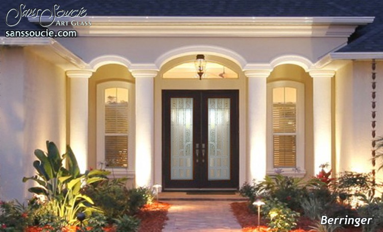 glass entry doors etched traditional 